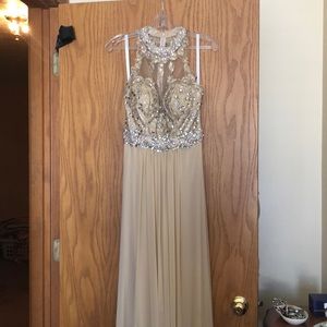 Jovani Formal Nude Full Length Dress Size 6